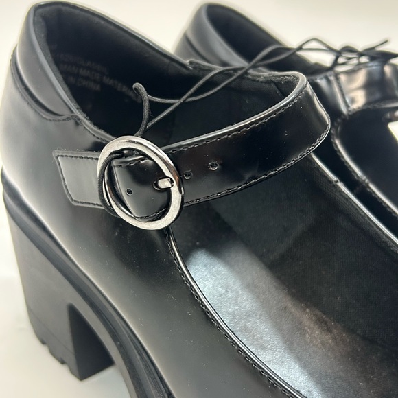 New Seychelles Black Platform Mary Jane Shoes Size 9 - Picture 7 of 7